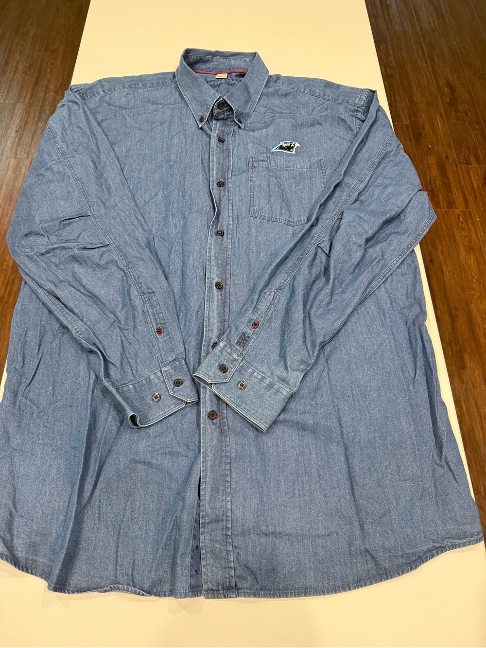Cutter & Buck Carolina Panthers NFL Jean Button-Down Shirt XXL
